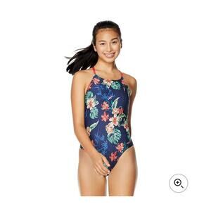 NWT Speedo Printed Tie Back One Piece swimsuit - 22 - island vision floral - 22